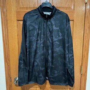 AND1 Men's 2XL Long Sleeve Mock Neck Full Zip Camouflage Black Track Jacket EUC